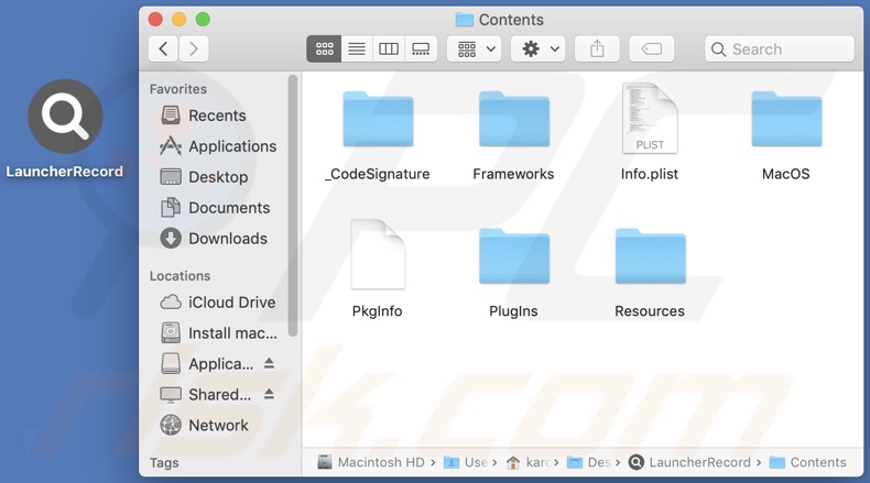 LauncherRecord adware install folder