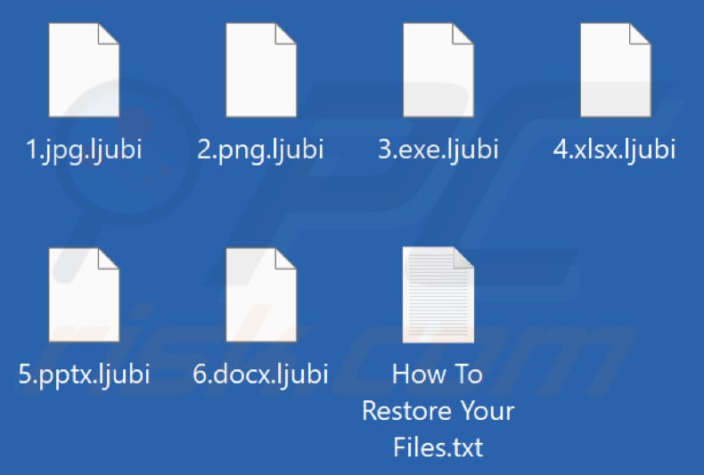 Files encrypted by Ljubi ransomware (.ljubi extension)