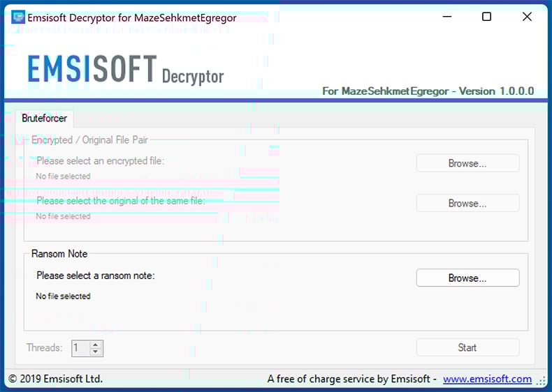 Maze/Egregor/Sekhmet decryptor by Emsisoft