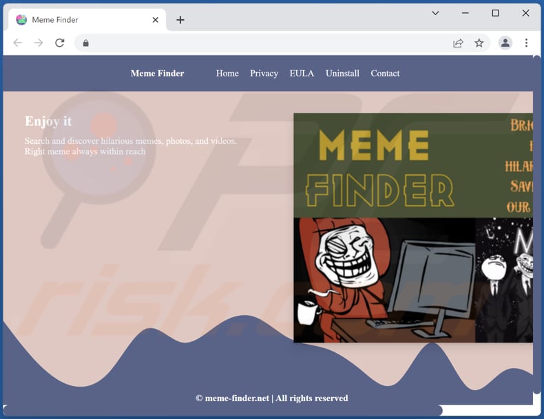 meme finder adware official page