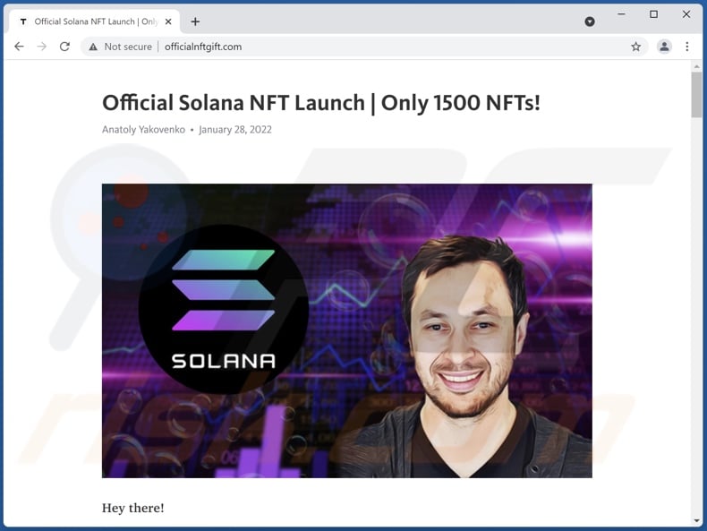 Official Solana NFT Launch scam