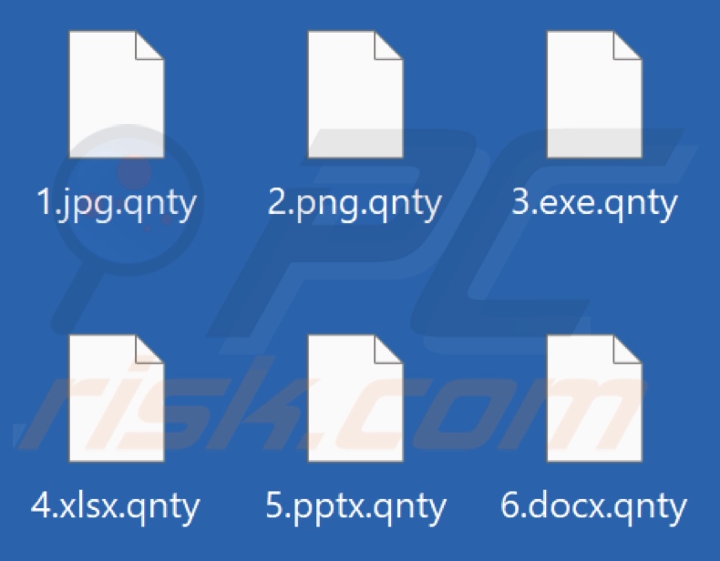 Files encrypted by Qnty ransomware (.qnty extension)