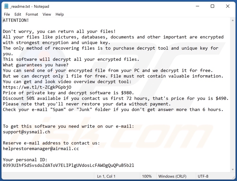 Qnty ransomware text file (_readme.txt)