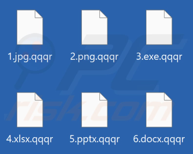 Files encrypted by Qqqr ransomware (.qqqr extension)
