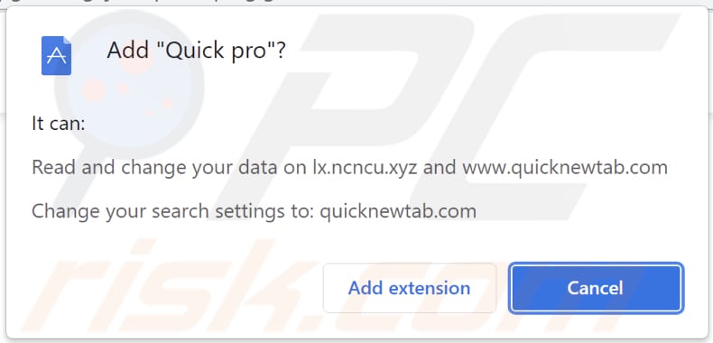 quick pro browser hijacker browser notification