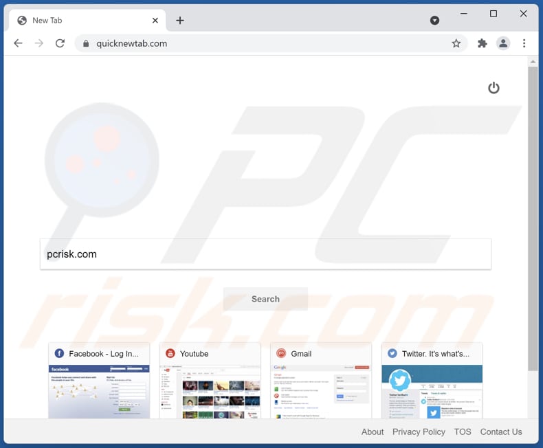 quicknewtab.com browser hijacker