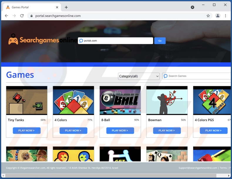 searchgamesonline.com browser hijacker