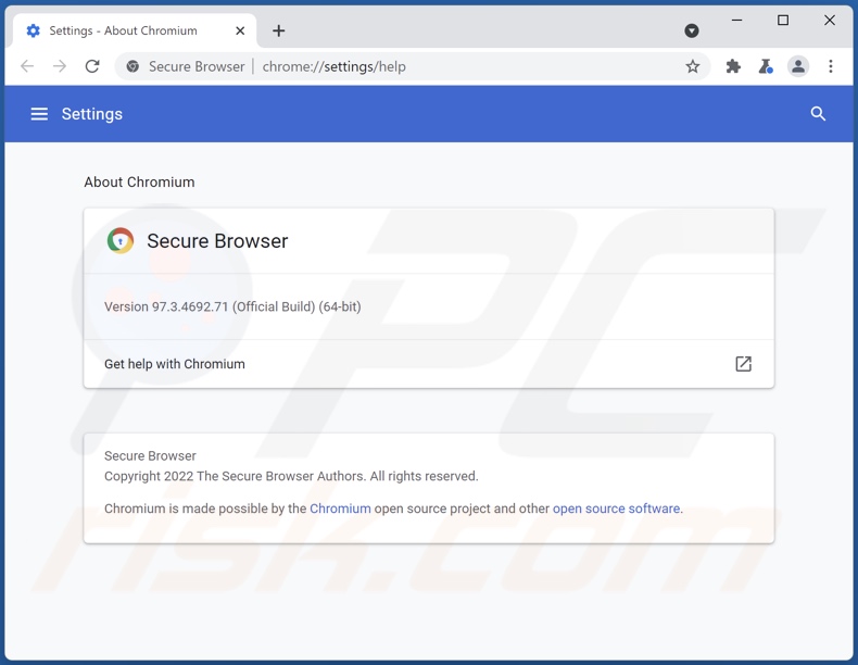 Secure Browser detailed info