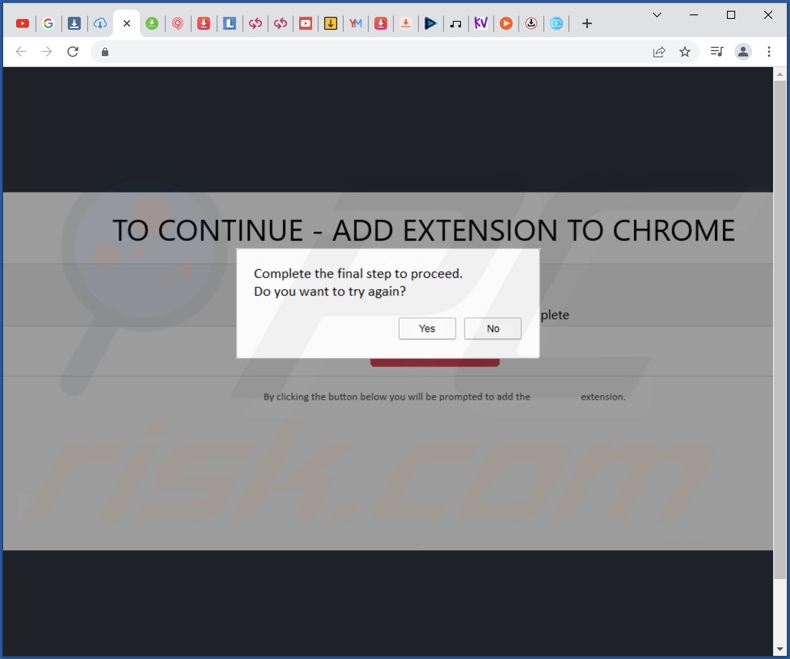 Website used to promote Spin Dark browser hijacker