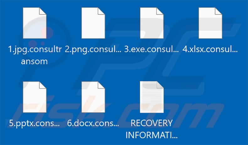 Files encrypted by TargetCompany ransomware (.consultransom extension)