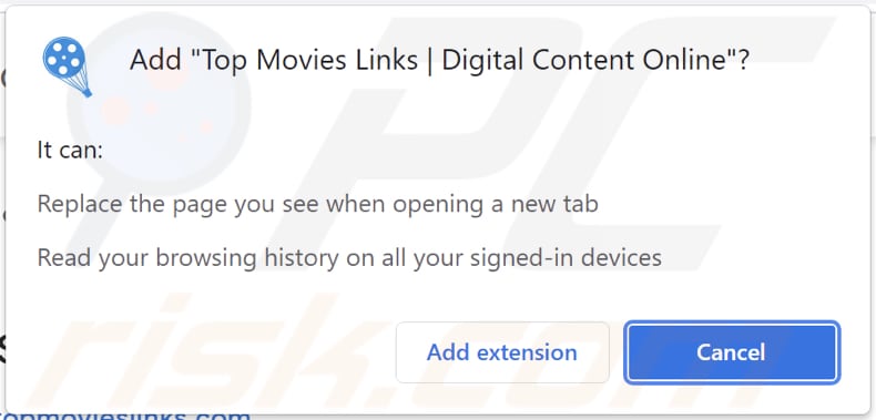 top movies links digital content online browser hijacker browser notification
