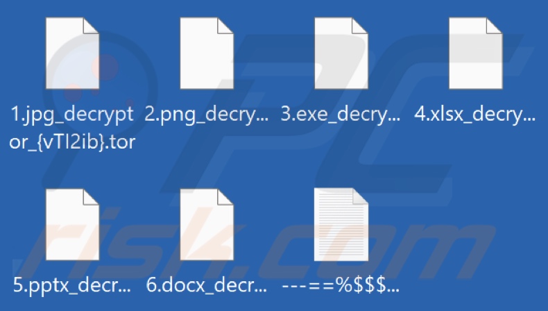 Files encrypted by Tor (Paradise) ransomware (_decryptor_{victim's_ID}.tor extension)