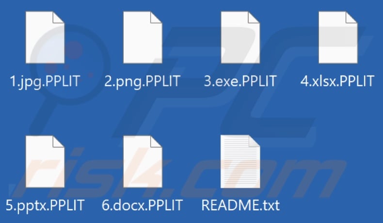 Files encrypted by VSOP ransomware (.PPLIT extension)