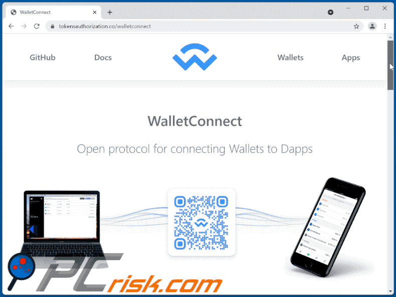 Appearance of WalletConnect scam