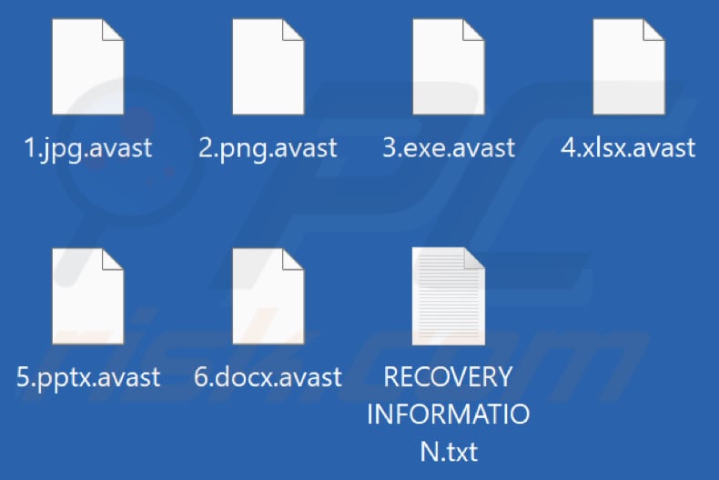 Files encrypted by Avast ransomware (.avast extension)