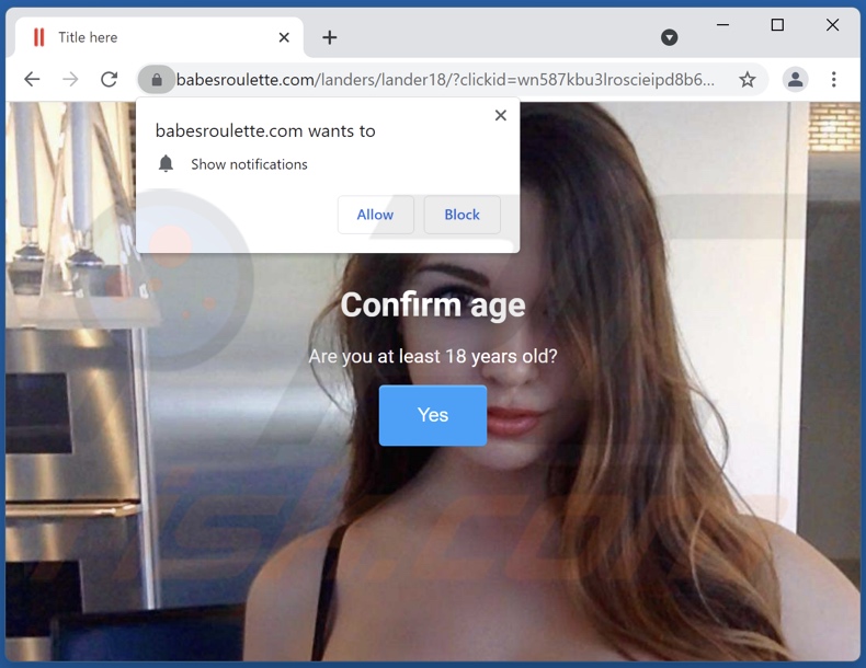 babesroulette[.]com pop-up redirects