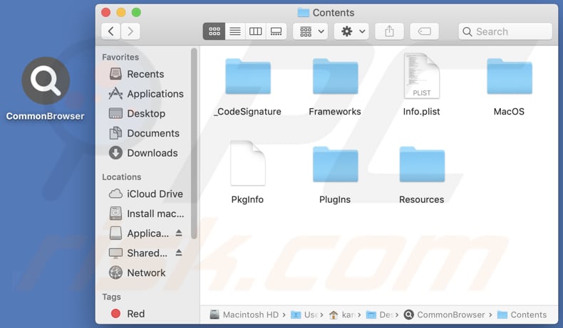 commonbrowser adware contents folder
