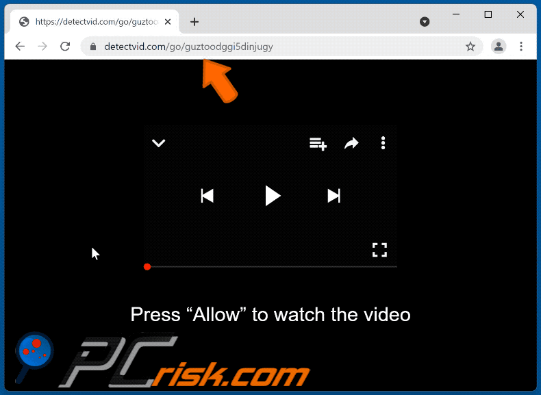 detectvid[.]com website appearance (GIF)