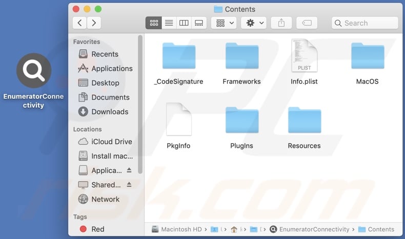 EnumeratorConnectivity adware install folder