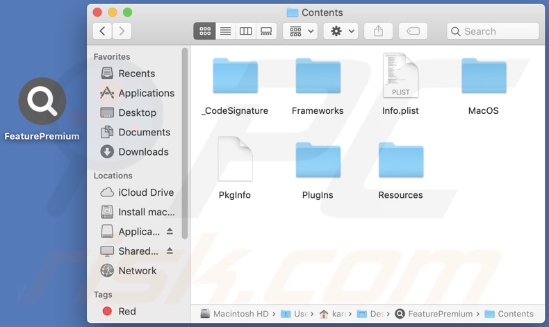 FeaturePremium adware install folder