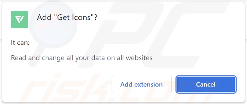 Get Icons adware asking for permissions