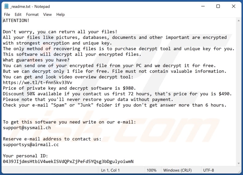 Gtys ransomware text file (_readme.txt)
