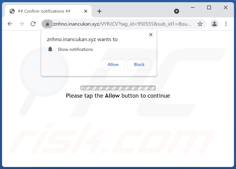 inancukan[.]xyz pop-up redirects