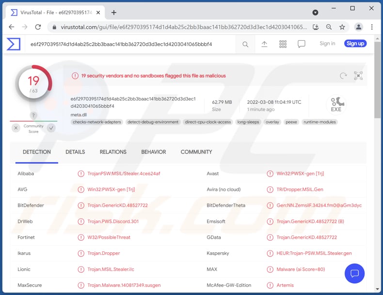 ledger live update scam detection names for downloaded malicious dll file