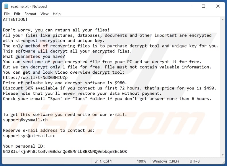 Mmuz ransomware text file (_readme.txt)