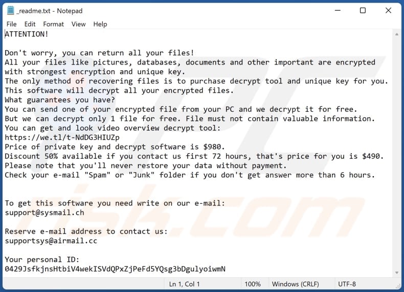 Pphg ransomware text file (_readme.txt)