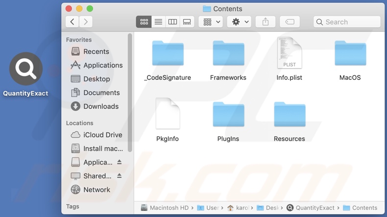 QuantityExact adware install folder