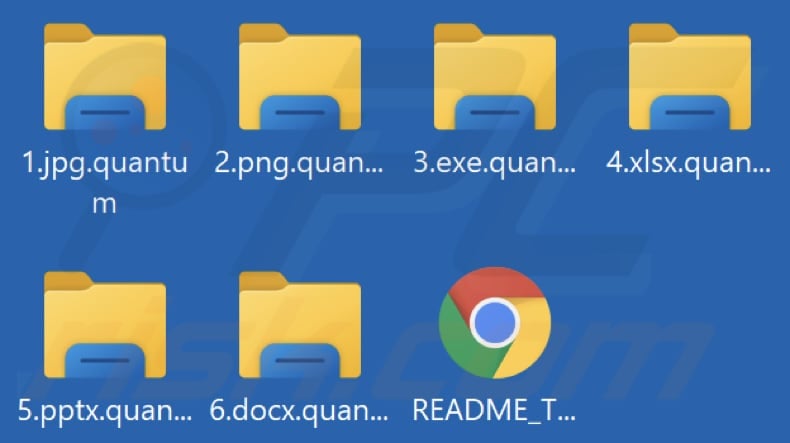 Files encrypted by Quantum ransomware (.quantum extension)
