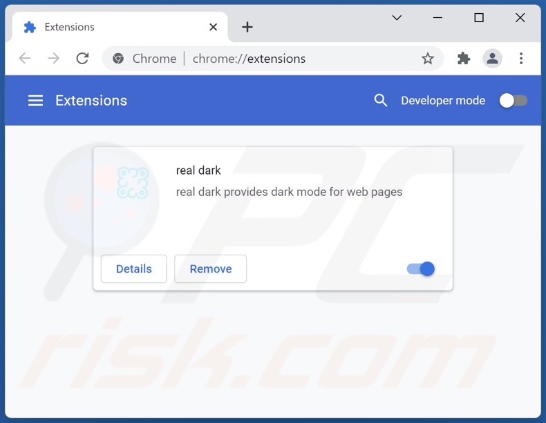 Removing Real Dark ads from Google Chrome step 2