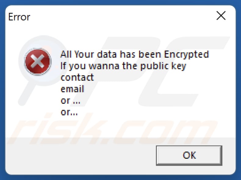 report ransomware error message