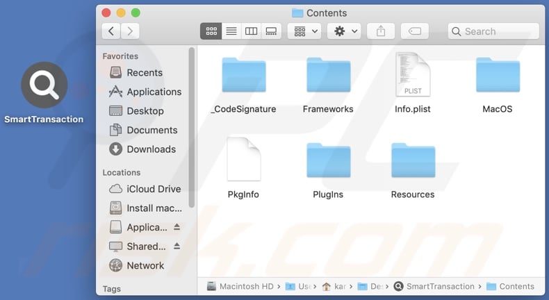 SmartTransaction adware install folder
