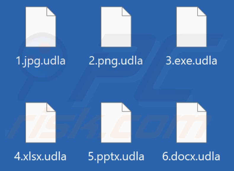Files encrypted by Udla ransomware (.udla extension)