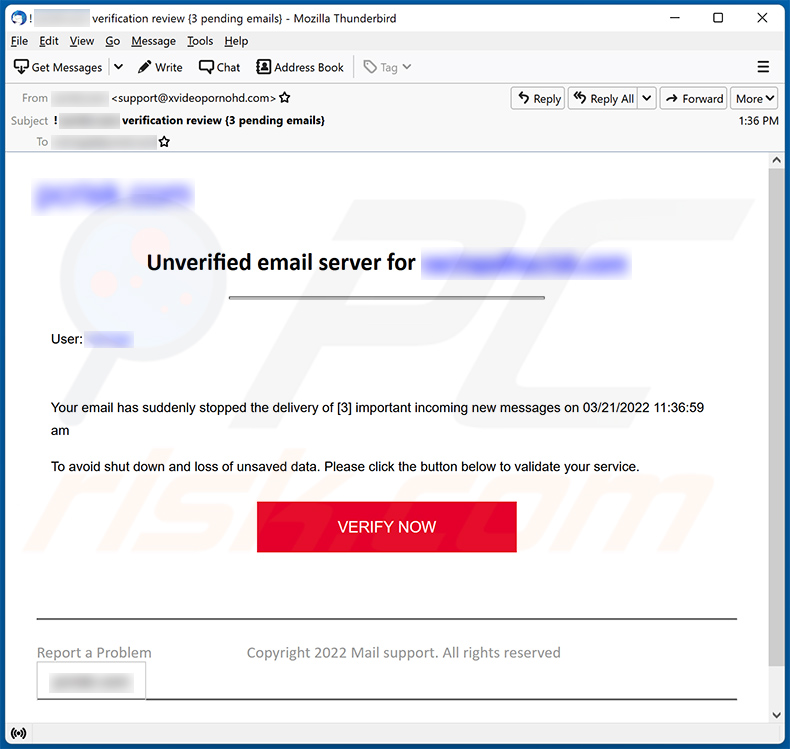 Verify your email scam (2022-03-21)