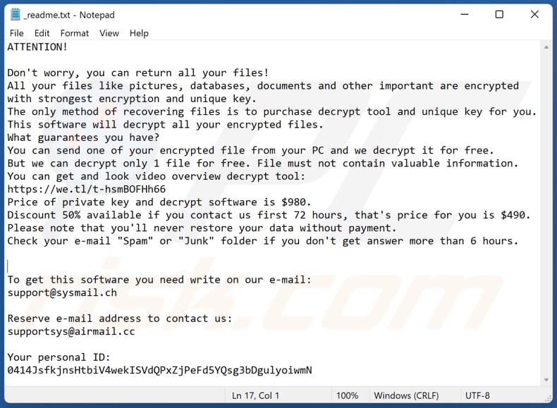 Vtym ransomware text file (_readme.txt)