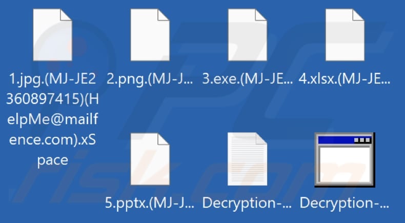 Files encrypted by xSpace ransomware (.xSpace extension)