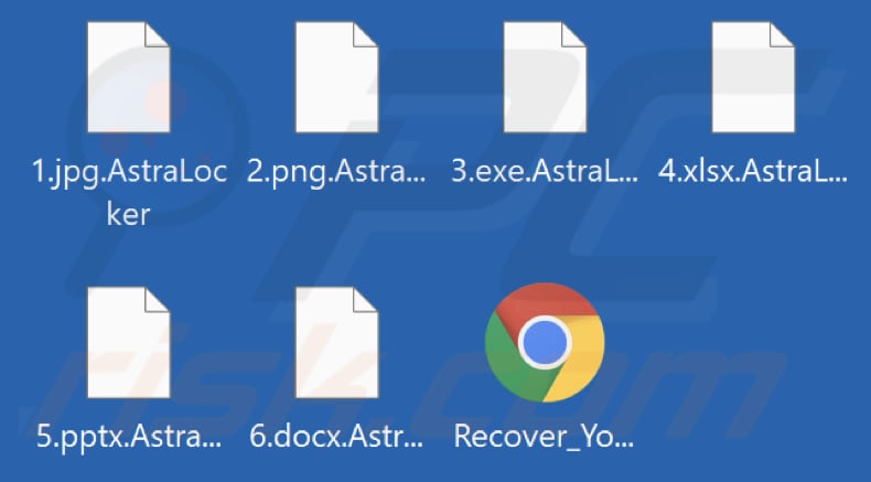 Files encrypted by AstraLocker (.AstraLocker extension)