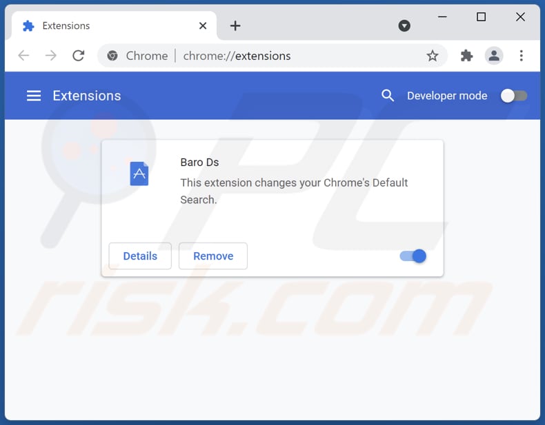 Removing barosearch.com related Google Chrome extensions