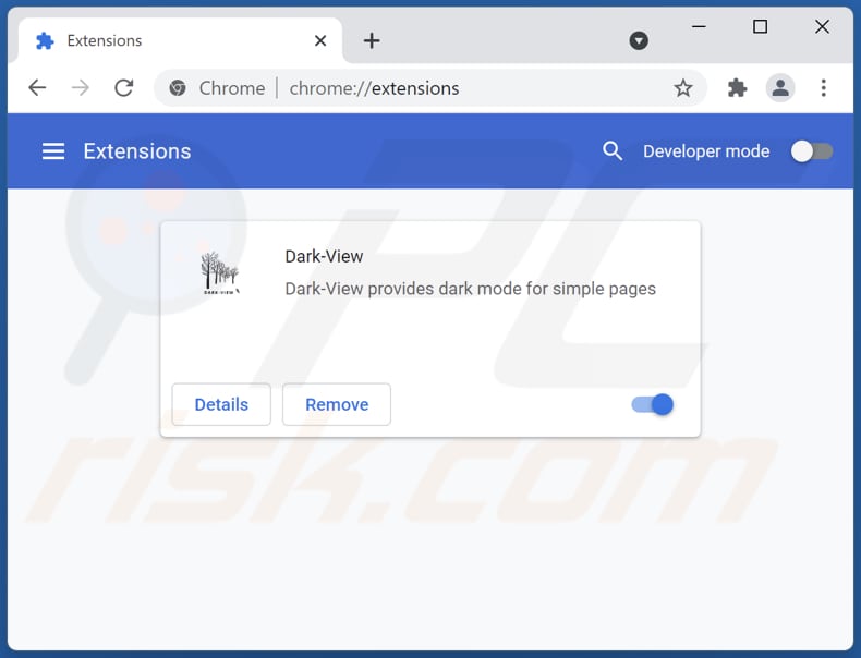 Removing Dark-View adware from Google Chrome step 2