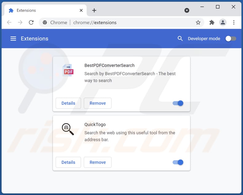 Removing digitalconverterz.com related Google Chrome extensions