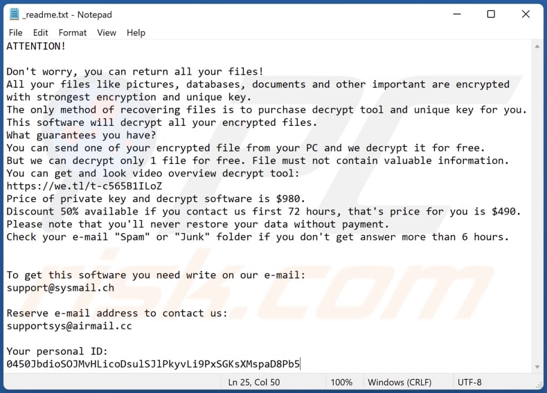 Dwqs ransomware text file (_readme.txt)
