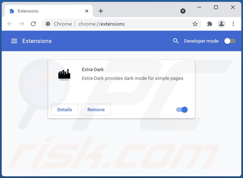 Removing Extra-Dark ads from Google Chrome step 2