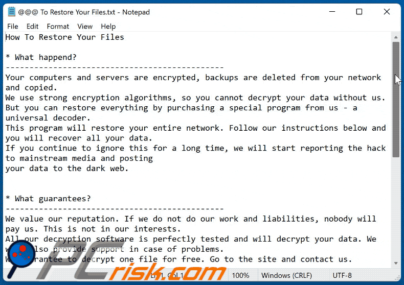 F5Z8A ransomware ransom note To Restore Your Files.txt gif