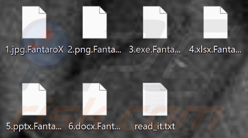 Files encrypted by FantaroX ransomware (.FantaroX extension)