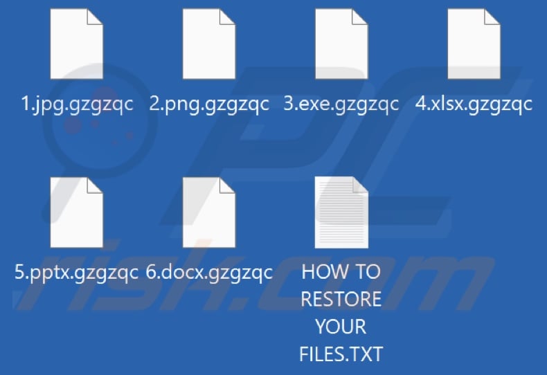 Files encrypted by Gzgzqc ransomware (.gzgzqc extension)
