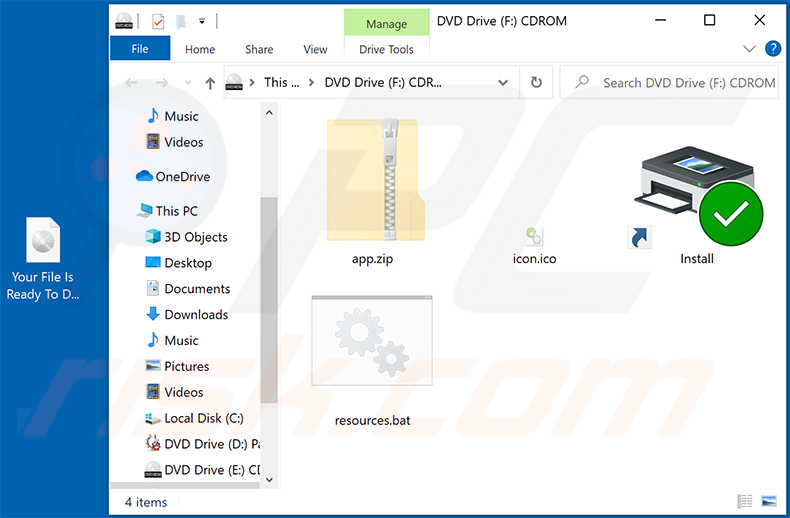 Healthiness adware-promoting ISO file