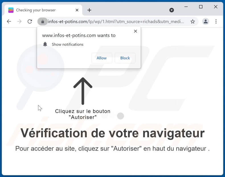 infos-et-potins[.]com pop-up redirects